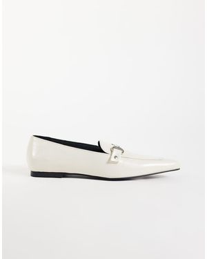 ASOS Lyric Bailarinas De Punta Con Detalle De Filete En - Blanco
