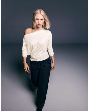 Stradivarius Asymmetric Modal T-shirt - Blue