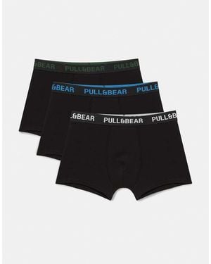 Pull&Bear Set Van 3 Boxershorts - Zwart