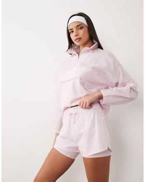 4505 Ripstop 2-in-1 Running Shorts With Zip Pockets - Pink