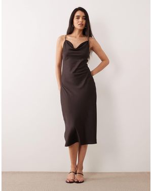 ONLY Cowl Neck Midi Dress - Natural