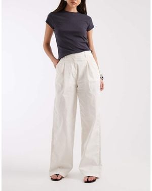 Tommy Hilfiger Wide Leg Chino Trousers - White