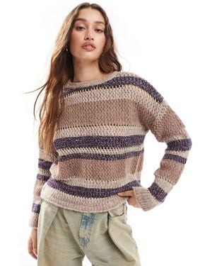 Daisy Street – pullover aus lockerem wellenstrick mit extrem legerem schnitt - Grau