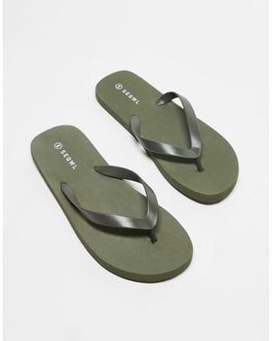 SEQWL Mamun Thong Flip Flops - Green