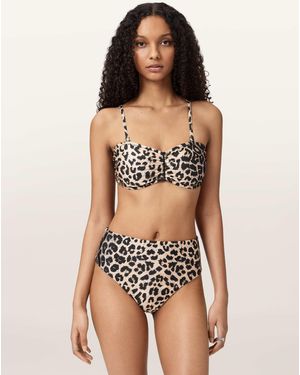 AllSaints – talaria – bikinihose - Braun