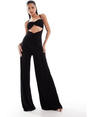ASOS – figurbetonter jumpsuit - Blau