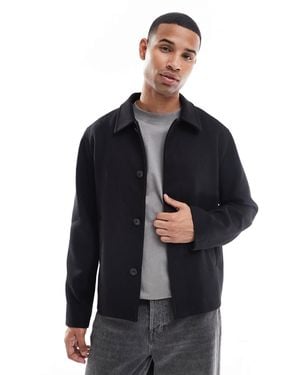 Jack & Jones Boxy Wool Blend Jacket - Blue