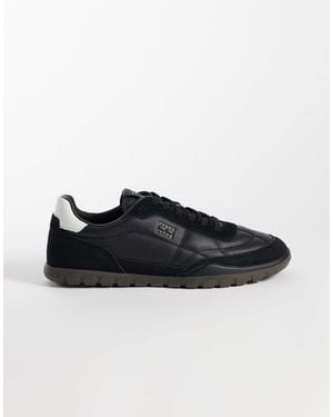 Tommy Hilfiger Lowlo Real Premium Leather Sneakers - Black
