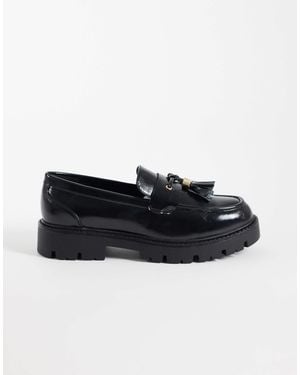 schuh Wide fit – livvy – bommel-loafer - Schwarz