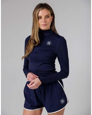 French Connection Zip Up High Neck Slim Fit Fcuk Sports Jacket - Blue