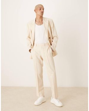 ASOS Pantaloni Da Abito Dritti Écru - Neutro