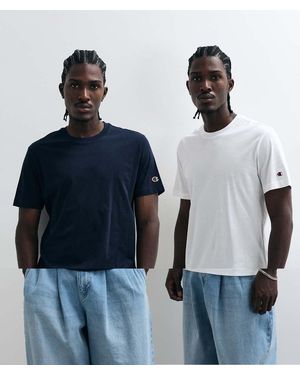 Champion Core Heritage 2-Pack T-Shirt - Blauw