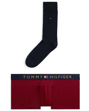 Tommy Hilfiger Trunks And Socks Set - Red