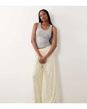 ASOS Asos Design Tall Mix & Match Pointelle Pyjama Trouser - Metallic