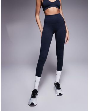 4505 Leggings Da Palestra A Vita Alta Senza Cuciture Slavato - Blu
