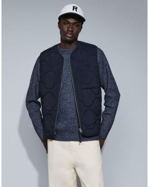 ARKET Gilet matelassé zippé devant - Bleu