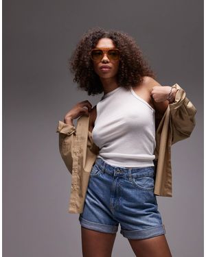 Mango – mom-jeansshorts - Grau