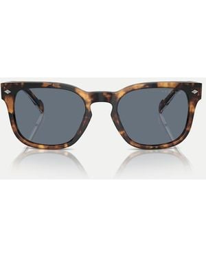 Vogue Occhiali Da Sole Squadrati Color Havana Miele Con Lenti Blu Polarizzate