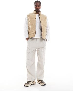 Lee Jeans – wendbare pufferweste im westernstil - Weiß