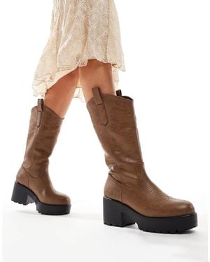 Koi Footwear Koi - wintu - bottes style western - marron - Blanc