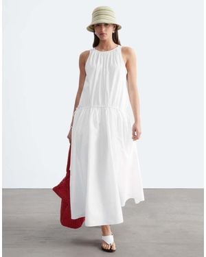 & Other Stories Vestito Lungo A Trapezio - Bianco