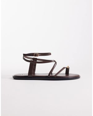 SEQWL – flache riemchensandalen - Mettallic