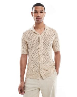 Only & Sons Open Knit Shirt - Natural