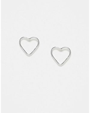 Kingsley Ryan Cut Out Heart Stud Earrings - Metallic
