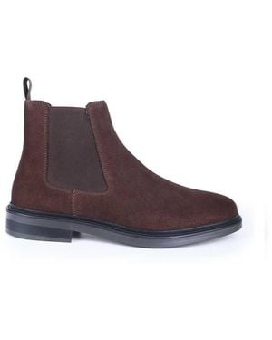 OFF THE HOOK Torrance Suede Leather Slip-On Chelsea Boots - Black