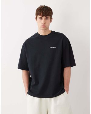 Collusion Oversized Logo T-shirt - Black