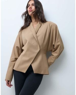 ASOS Blousonblazer Met Vleermuismouwen - Naturel