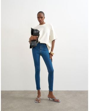 TOPSHOP Joni High Rise Skinny Jeans - Blue