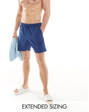 ASOS – halblange badeshorts - Blau