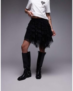 AllSaints Jayde Tulle Mini Skirt - Black