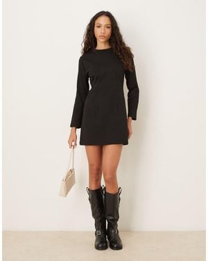 ASOS Cinched Detail Mini Dress - Black
