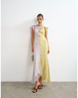 TOPSHOP Scarf Detail Chiffon Maxi Dress - White