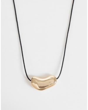 Accessorize Ketting Van Koord Met Kiezelsteentjes - Metallic