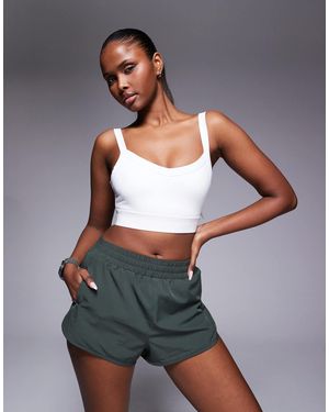 4505 Icon Woven Run Short With Zip Pockets - Gray