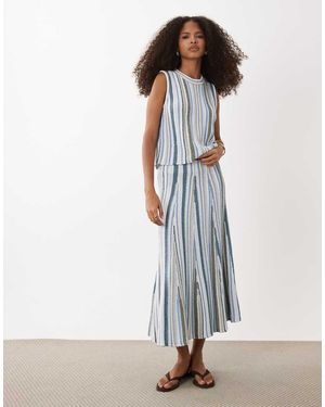 Barbour Josie Co-Ord Textured Knitted Maxi Skirt - White