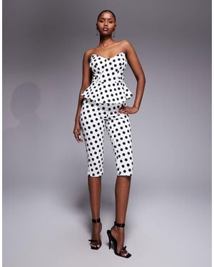 AFRM Ronnie High Waisted Tailored Capri Trouser Co-Ord - Blue