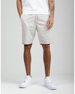 French Connection Cotton-Linen Blend Drawstring Shorts - White