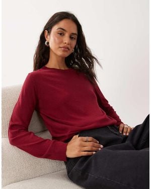 Mango Maglione Leggero Girocollo - Rosso