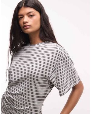 Weekday Cinched Waist T-shirt - Grey
