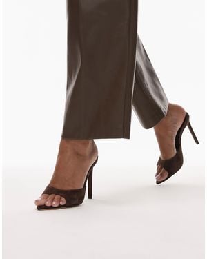 Tony Bianco Malibuu Heeled Mule Sandals - Brown