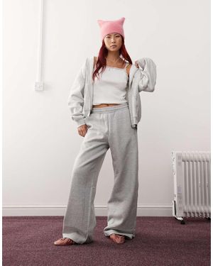 Weekday Joggingbroek Met Wijde Pijpen - Grijs