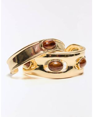 Bershka Stone Bracelet Pack - Metallic