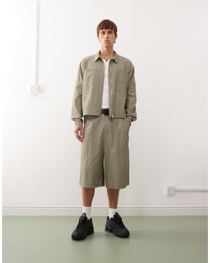 Collusion – elegante longline-skaterjorts - Natur