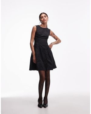 & Other Stories Drop Waist Nylon Mini Dress With Cinched Waist - White