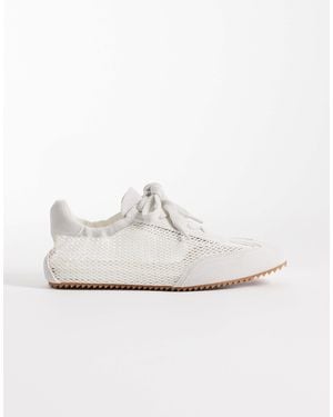 ARKET – flache sneaker aus netzstoff - Weiß