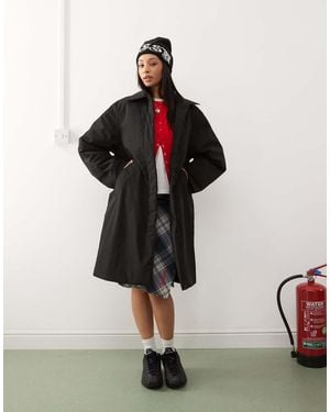 Weekday Tami Padded Car Coat - Black